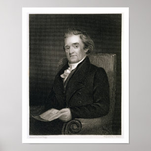 Noah Webster (1758-1843), gegraveerd door Frederic Poster