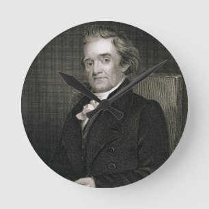 Noah Webster (1758-1843), gegraveerd door Frederic Ronde Klok