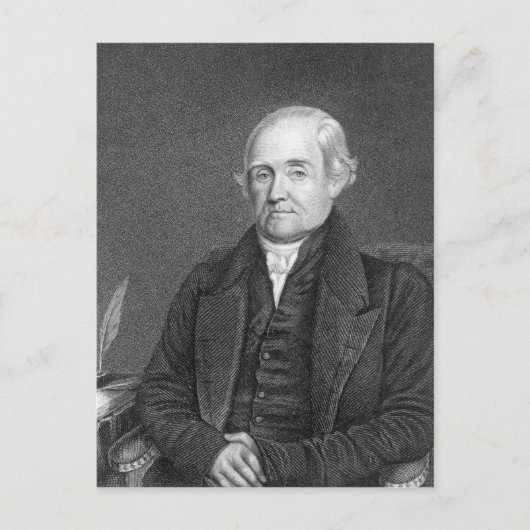 Noah Webster gegraveerd door G. Parker Briefkaart (Voorkant)