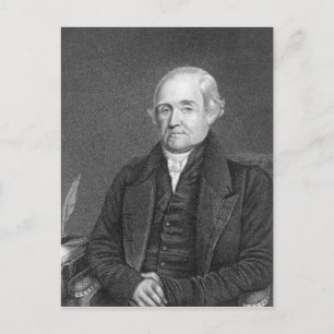 Noah Webster gegraveerd door G. Parker Briefkaart