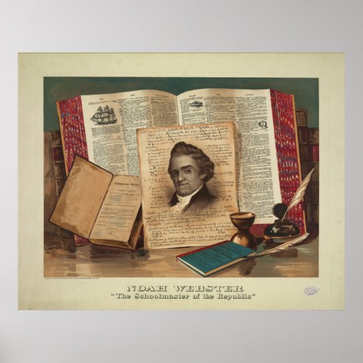 Noah Webster The Schoolmaster of the Republic Poster (Voorkant)