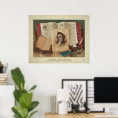 Noah Webster The Schoolmaster of the Republic Poster (Thuiskantoor)