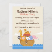 Noah's Arc Birthday Invite Kaart (Voorkant)