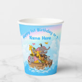 Noah's Ark 1e Verjaardagsfeestideeën, Noah's Ark Papieren Bekers (Voorkant)