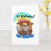 Noah's Ark 1st Birthday Tshirts en Gifts Kaart (Gele Bloem)
