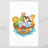 Noah's Ark ABC Baby shower Game Kaart (Achterkant)