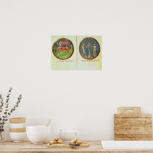 Noah's Ark, Adam en Eva Poster (Keuken)