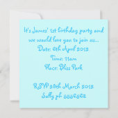 Noahs ark animal-uitnodiging kaart (Achterkant)