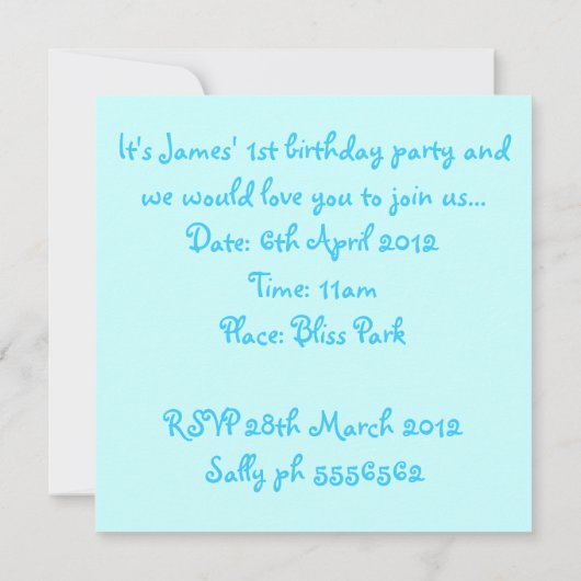 Noahs ark animal-uitnodiging kaart (Achterkant)