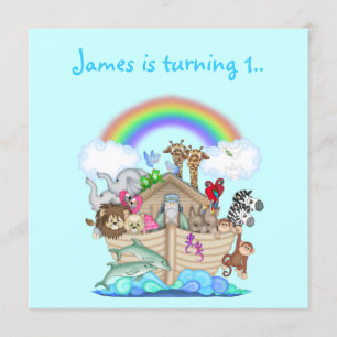 Noahs ark animal-uitnodiging kaart
