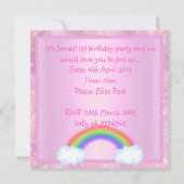 Noahs ark animal uitnodiging PINK (Achterkant)