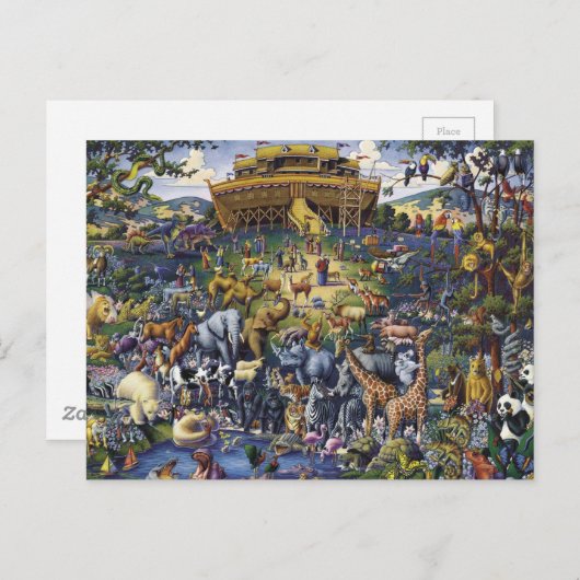 Noahs Ark Animals Briefkaart (Voorkant / Achterkant)