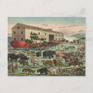  Noahs Ark Animals Illustration 1882 Briefkaart