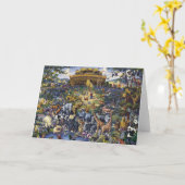 Noahs Ark Animals Kaart (Gele Bloem)