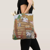 Noah's Ark Animals op een boot die naar je kijkt. Tote Bag (Dichtbij)