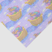 Noah's ark Animals Paars Pattern Tissuepapier (Detail)