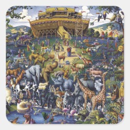 Noahs Ark Animals Vierkante Sticker
