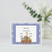 Noahs Ark Baby Aankondiging postkaarten (Staand voorkant)