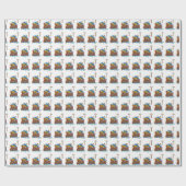  Noah's Ark Baby Baptism, Boy Blue Cadeaupapier (Vlak)