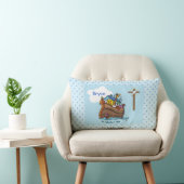  Noah's Ark Baby Baptism, Boy Blue Kussen (Stoel)