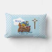 Noah's Ark Baby Baptism, Boy Blue Kussen (Voorkant)