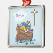 Noah's Ark Baby Baptism, Boy Blue Metalen Ornament (Links)