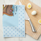 Noah's Ark Baby Baptism, Boy Blue Theedoek (Quarter Fold)