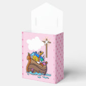  Noah's Ark Baby Baptisme, Girl Pink Bedankdoosjes (Geopend)