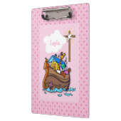  Noah's Ark Baby Baptisme, Girl Pink Klembord (Links)