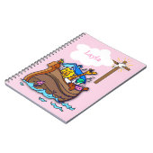  Noah's Ark Baby Baptisme, Girl Pink Notitieboek (Linkerzijde)