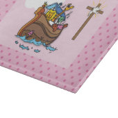 Noah's Ark Baby Baptisme, Girl Pink Snijplank (Hoek)