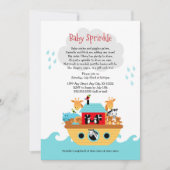 Noah's Ark Baby besprenkel uitnodiging, baby showe Kaart (Voorkant)