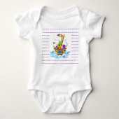 Noah's Ark Baby Creeper, White Romper (Voorkant)