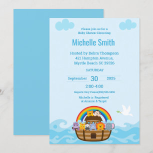 Noah's Ark Baby Gender Neutral Shower Kaart