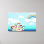 Noah's Ark Baby kwekerij Art Wall Canvas (Voorkant)