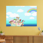 Noah's Ark Baby kwekerij Art Wall Canvas Afdruk (Insitu (Woonkamer))