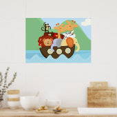 Noah's Ark Baby Nursery Poster (Keuken)