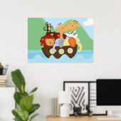 Noah's Ark Baby Nursery Poster (Thuiskantoor)