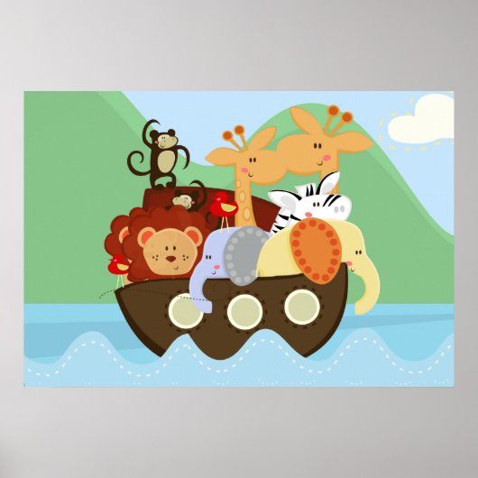 Noah's Ark Baby Nursery Poster (Voorkant)