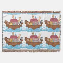 Noah's Ark Baby Nursery Wieg Throw Blanket Deken