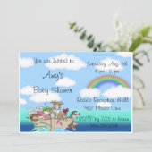 NOAH'S ARK Baby Shower - Aankondiging van uitvindi (Staand voorkant)