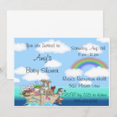 NOAH'S ARK Baby Shower - Aankondiging van uitvindi (Voorkant / Achterkant)