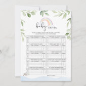 Noah's Ark Baby shower Baby Trivia Spel Kaart (Voorkant)