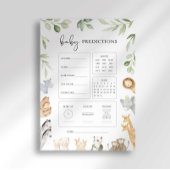 Noah's Ark Baby shower Baby voorspellingen spel Kaart