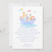 Noah's Ark Baby Shower Bedankkaart (Voorkant)