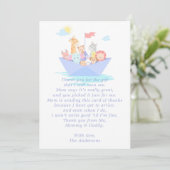 Noah's Ark Baby Shower Bedankkaart (Staand voorkant)