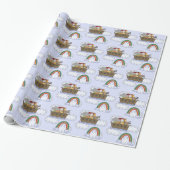 Noah's Ark Baby shower Cadeaupapier (Uitgerold)