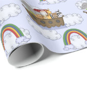 Noah's Ark Baby shower Cadeaupapier (Rol Hoek)