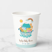 Noahs Ark Baby shower Doop 1e Verjaardag Papieren Bekers (Achterkant)