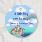 Noah's Ark Baby shower Favoriet Bedankjes Labels (Voorkant)